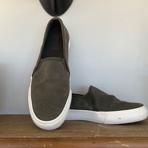 Keds Suede Double Decker Dream Foam Slip-Ons 7 Olive